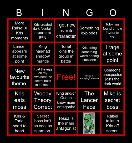 DELTARUNE CHAPTER 3 BINGO Card