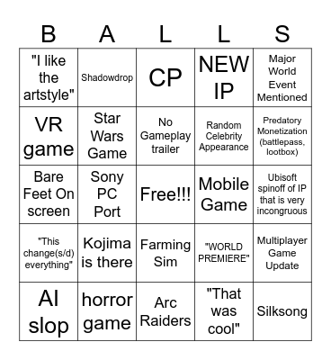 SummerGlazeFest 2025 Bingo Card