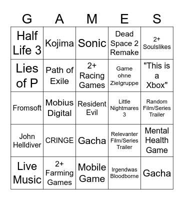 Summer Bingo Card