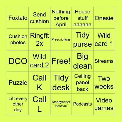 June Bingo Card