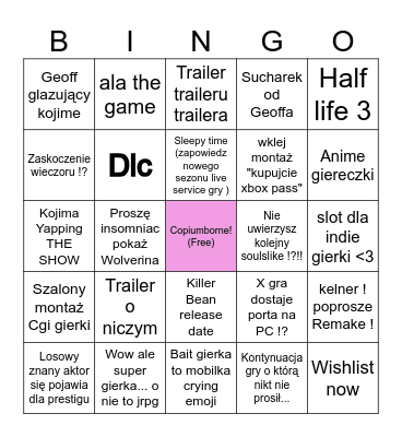 Summer Gay Fest Bingo Card