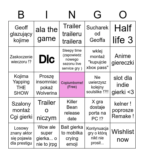Summer Gay Fest Bingo Card