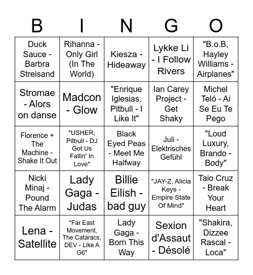 2010 - Bingo Card