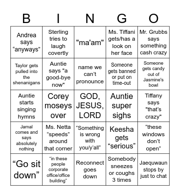 WHERE DEM FANS AT Bingo Card