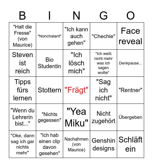 Lix Bingo Card
