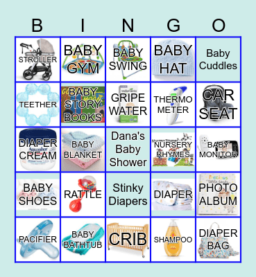 Dana's Baby Shower Bingo Card