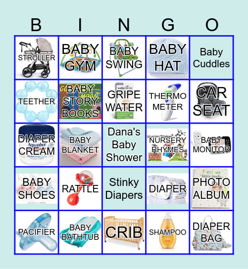 Dana's Baby Shower Bingo Card