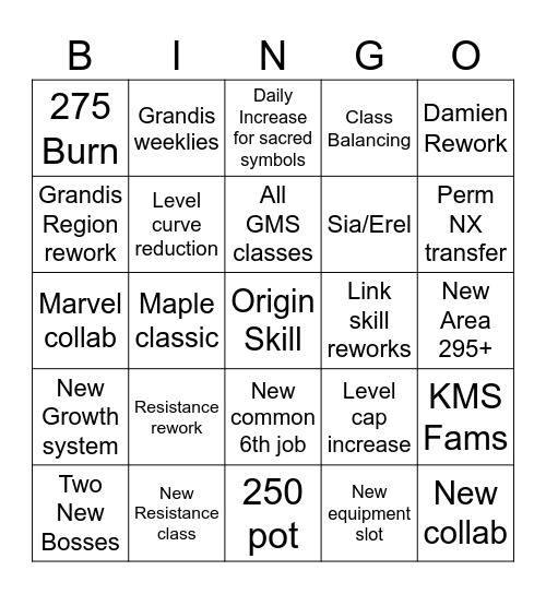 ASSEMBLE BINGO Card
