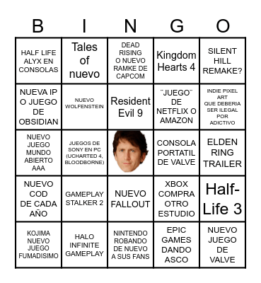 E3/SUMMER GAME FEST Bingo Card
