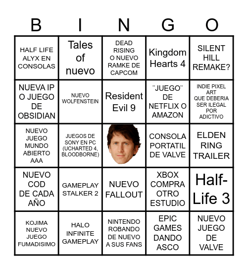 E3/SUMMER GAME FEST Bingo Card