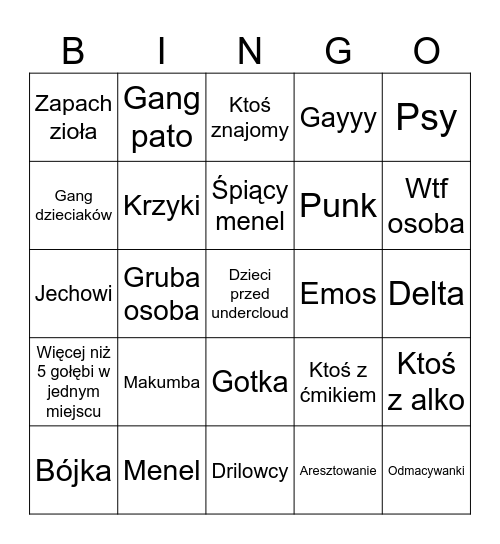 Półwiejska Bingo Card