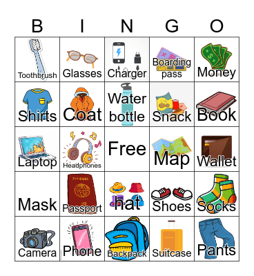 Travel Bingo Card