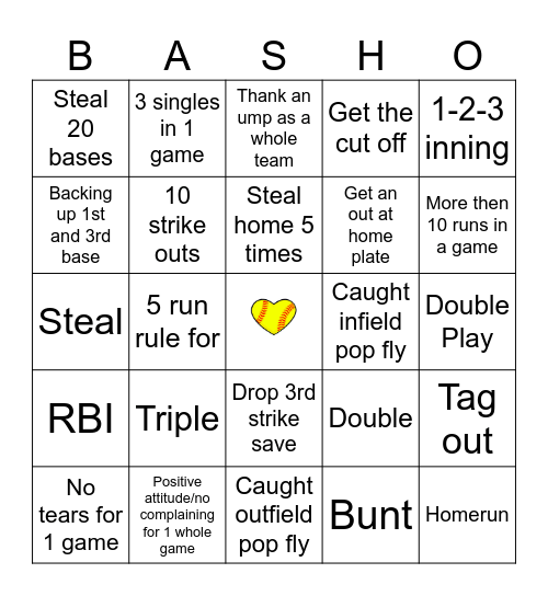 Bash Bingo Card