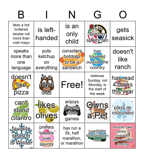 Find a Broadie who Bingo Card