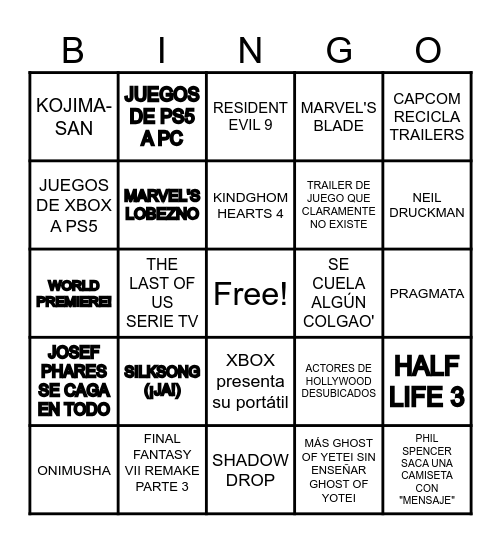 JUNIO JUGÓN Bingo Card