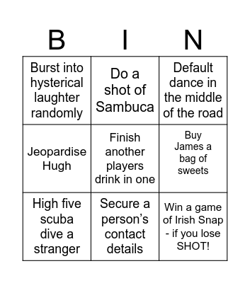 MHBingoCard Bingo Card