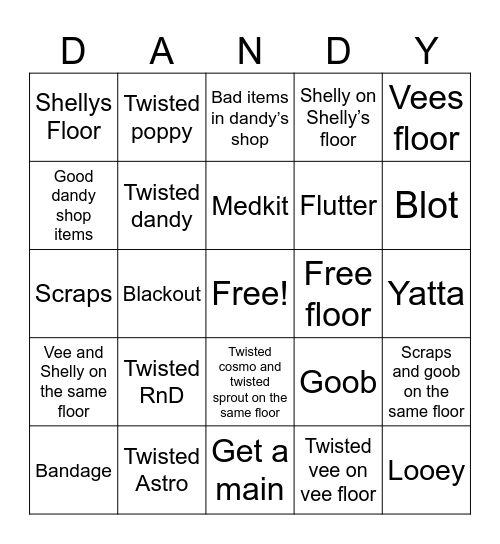 Dandy Bingo Card