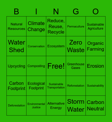 World Environment Day - Beat Plastic Pollution! Bingo Card