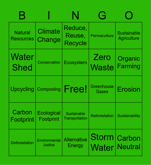 World Environment Day - Beat Plastic Pollution! Bingo Card