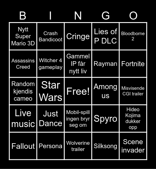 Protexit's Summer Game Fest BINGO! Bingo Card