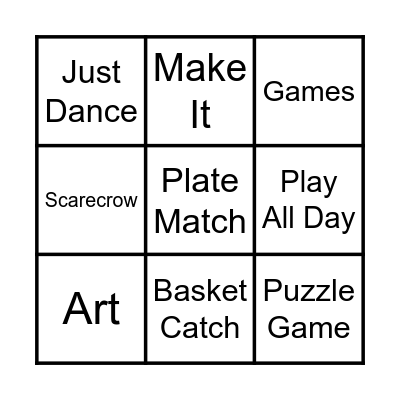 K-2 Field Day BINGO Card