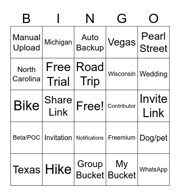 ProdTech Happy Hour Bingo Card
