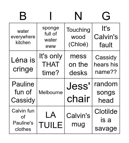 Translation & Sales Bingo Card