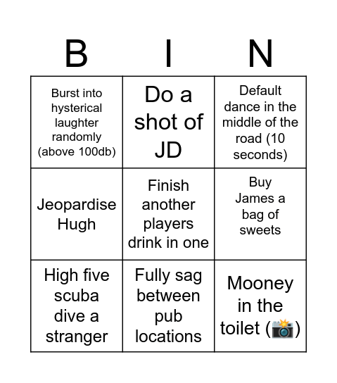 MHBingoCard Bingo Card