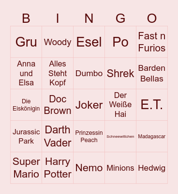Abiversal Bingo Card