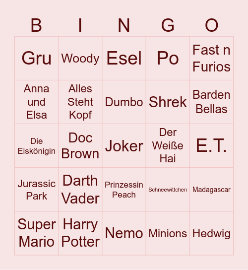 Abiversal Bingo Card