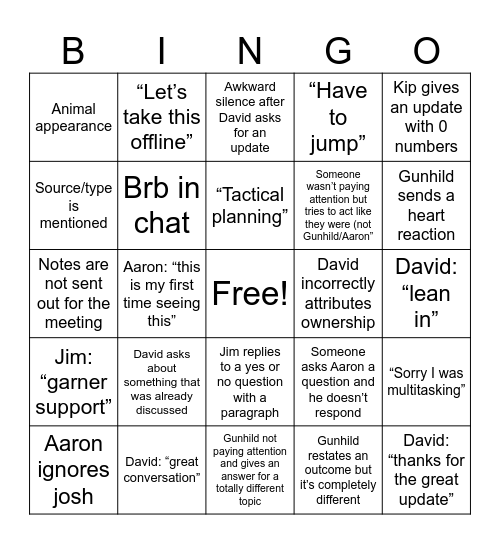 Big Dawg Bingo Card