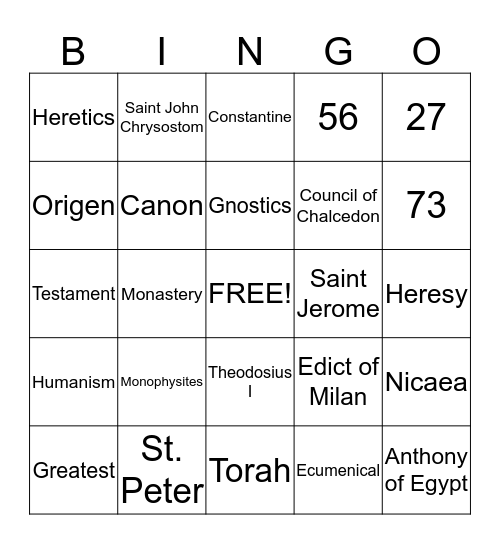 Chapter 8 Review Game Bingo Card