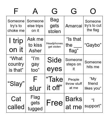 School bingo Card