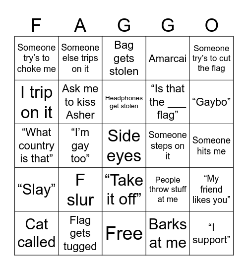 School bingo Card