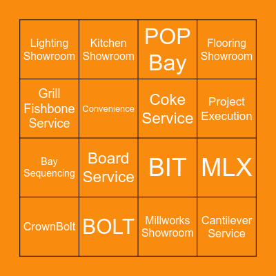 MET Master Bingo Card
