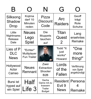 Summer Games Fest H0lly Bingo Card