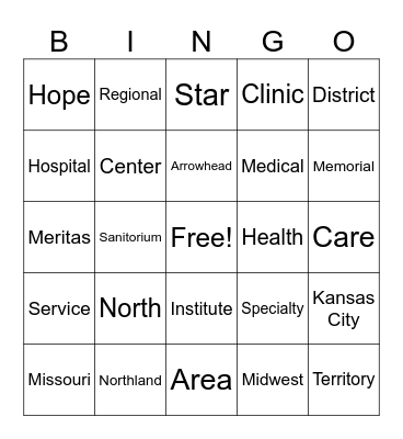 New Name Bingo Card