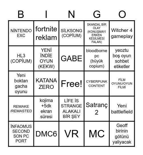 Summergayfest Bingo Card