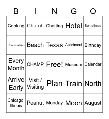 ASL 2 Bingo Card