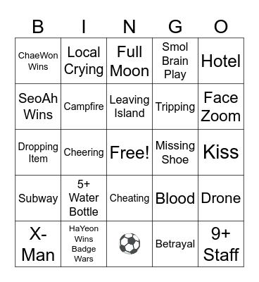 Badge Wars S3E4 Bingo Card