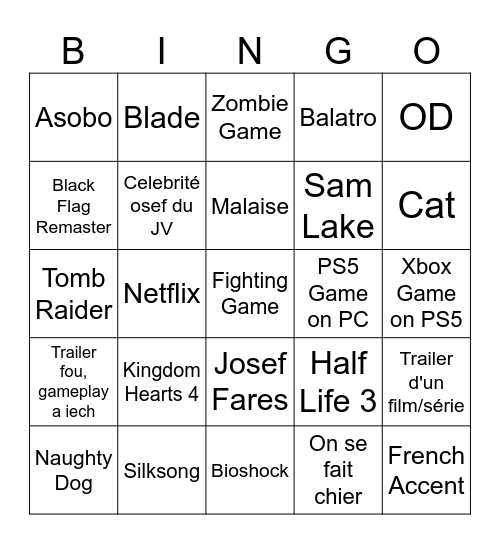 Summer Game Fest 2025 - Cha&Lulu Bingo Card