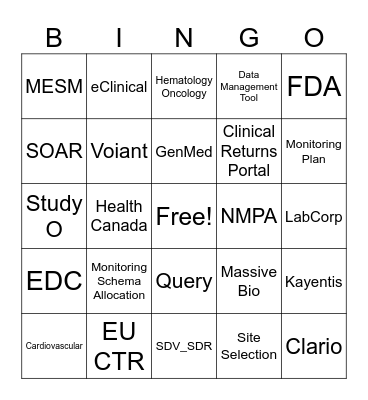 LTM Bingo Card