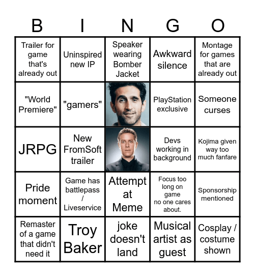 Summer Game Fest Bingo Card