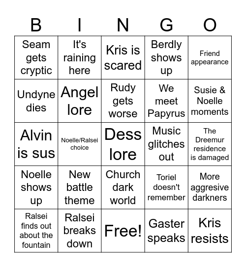 Chapter 4 Bingo Card