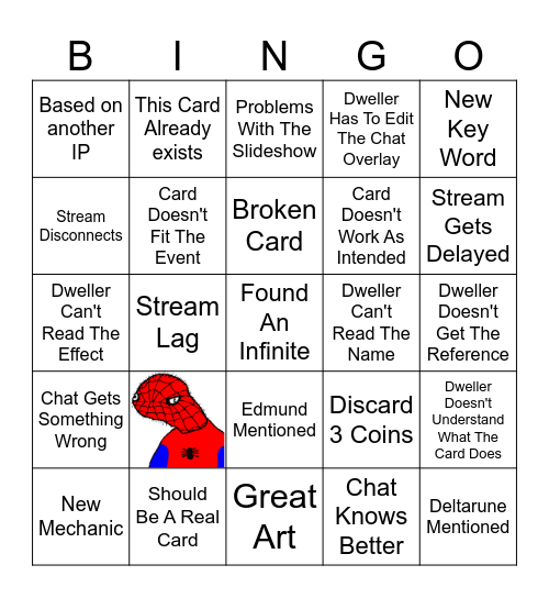 Four Souls Community Event Dweller Stream Bingo (Board 1) Bingo Card