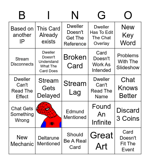 Four Souls Community Event Dweller Stream Bingo (Board 1) Bingo Card