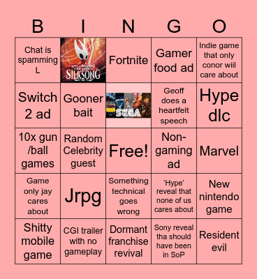 Summer Goon Fest Bingo Card