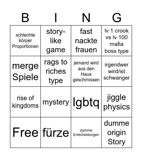 ir Bingo Card