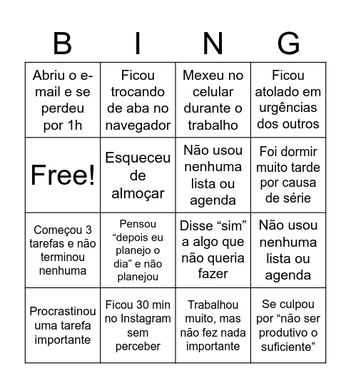 Bingo Card