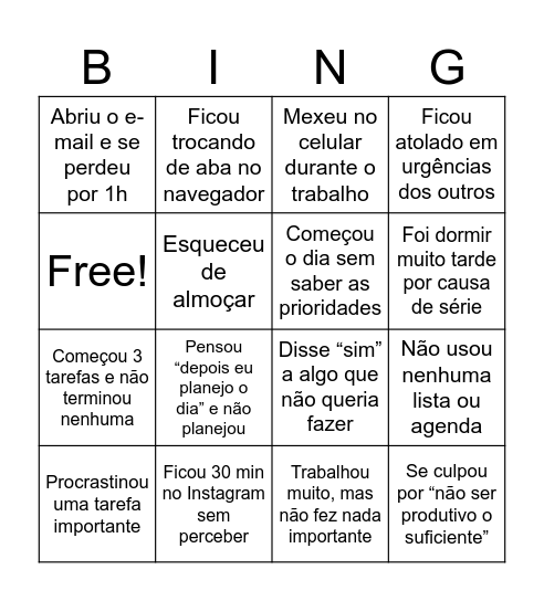 Bingo Card